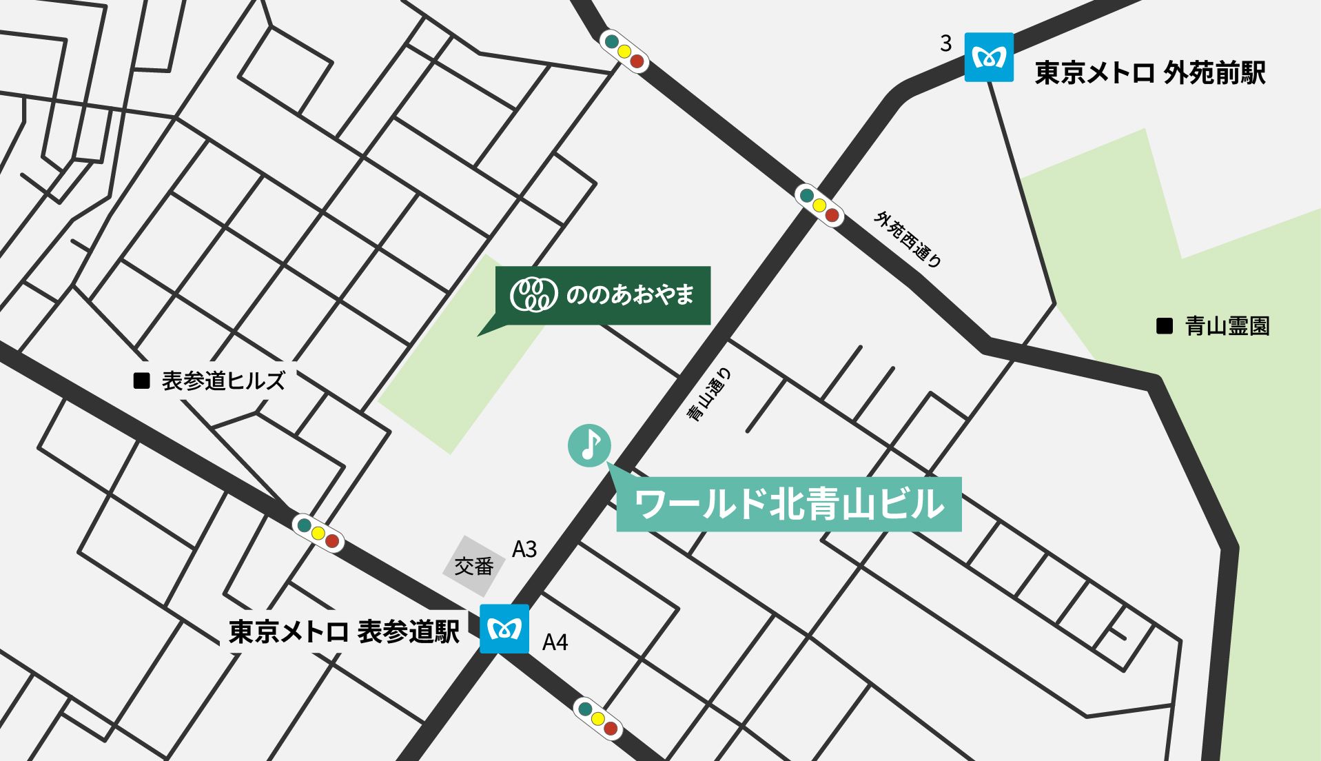 ワールド北青山ビル周辺の地図